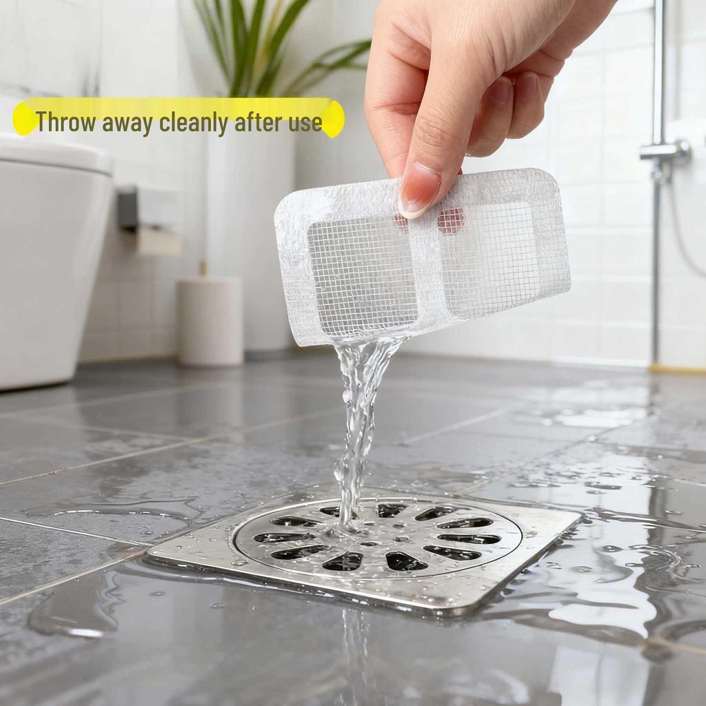 Bathroom Floor Drain Hair and Insect Filter - Anti-Clogging Sticker Screen