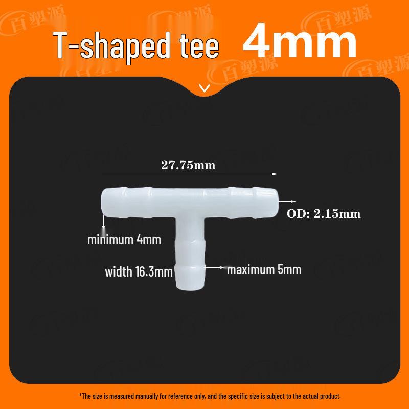 2.4-8mm T-Type Y-Shape High-Temp Plastic Hose Barb Connector