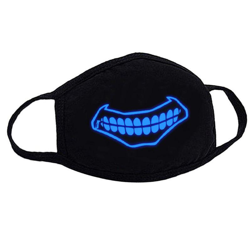 Buy Halloween Unisex AntiDust Mouth Mask Luminous White Blue Skull