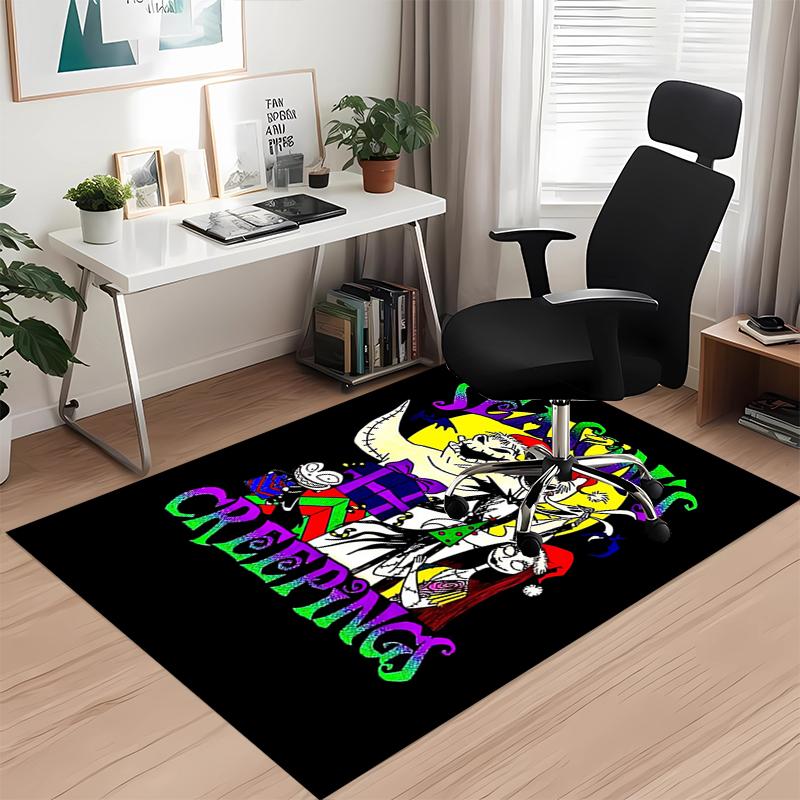 The Nightmare Before Christmas Printed Carpet, for Office Chair Living Room Bedroom Kitchen Room Decor Gifts.