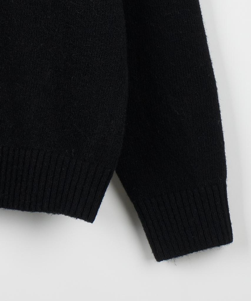 NODU Formal Basic Round Knit [Black]