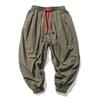 Spring Autumn Solid Color Cotton Linen Baggy Harem Pants Men Chinese Style Casual Streetwear Jogger Trousers