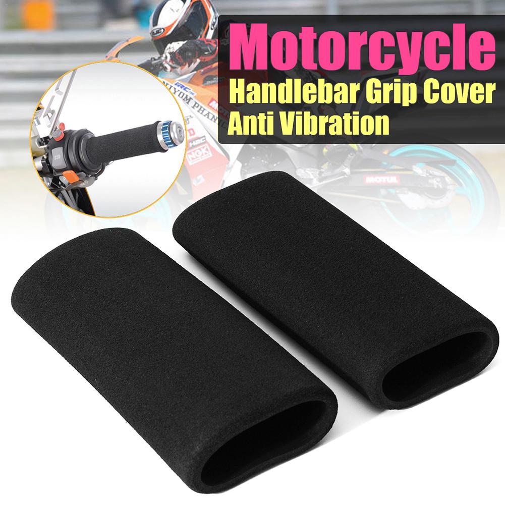 2pcs Motorbike Handlebar Grip Cover Anti Vibration Comfort Hand Grip Cove Motorcycle Slip-on Foam