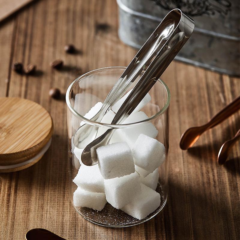 2Pcs Ice Tongs Mini Stainless Steel Serving Tongs Food Clamp Coffee Sugar Cube Tongs Tea Bag Clip Kitchen Gadgets Accessories