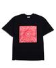 VERSE ONE Paisley Logo Bandana T-Shirts Black/Red