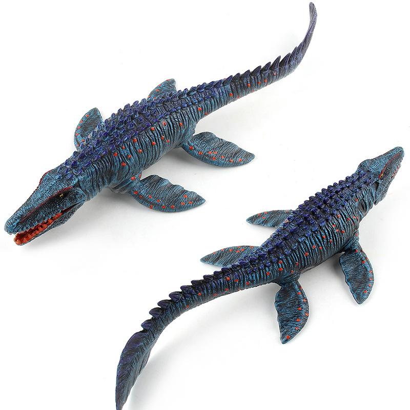 Jzd030 Animal Model Sea King Mosasaur Simulation Dinosaur World, Solid Model Ornament Toy