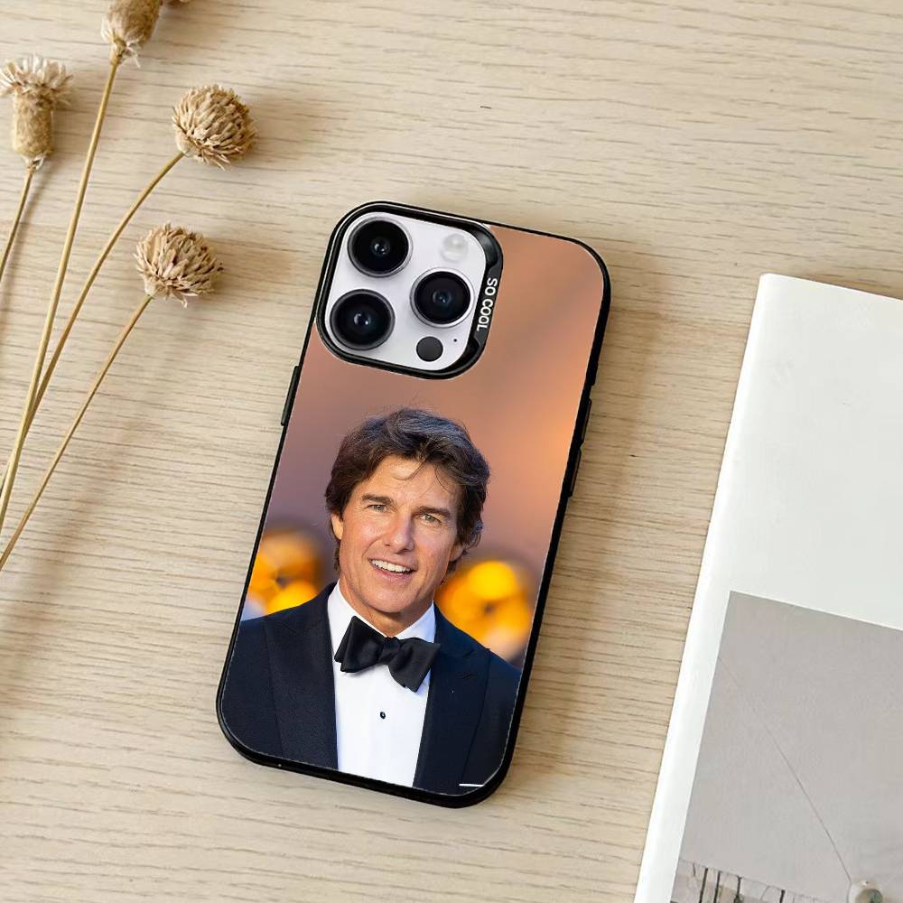 Tom Cruise Phone Case For iPhone 17,16,15,14,13,12,11,Pro Max,Plus Candy Silver Cover