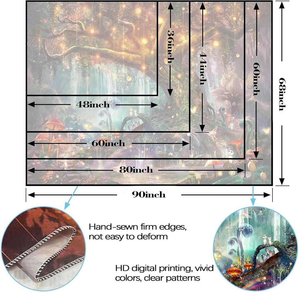Nature Tree Tapestry Mystical Forest Tapestry for Bedroom Aesthetic Tapastry's Wall Hanging Tapestries for Living Room Dorm Tree