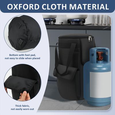 Sac pour bombonne de propane de 20 lb Tissu Oxford Imperméable Housse de bombonne de propane avec rabat latéral et 2 poches de rangement Housse pour bouteilles de gaz