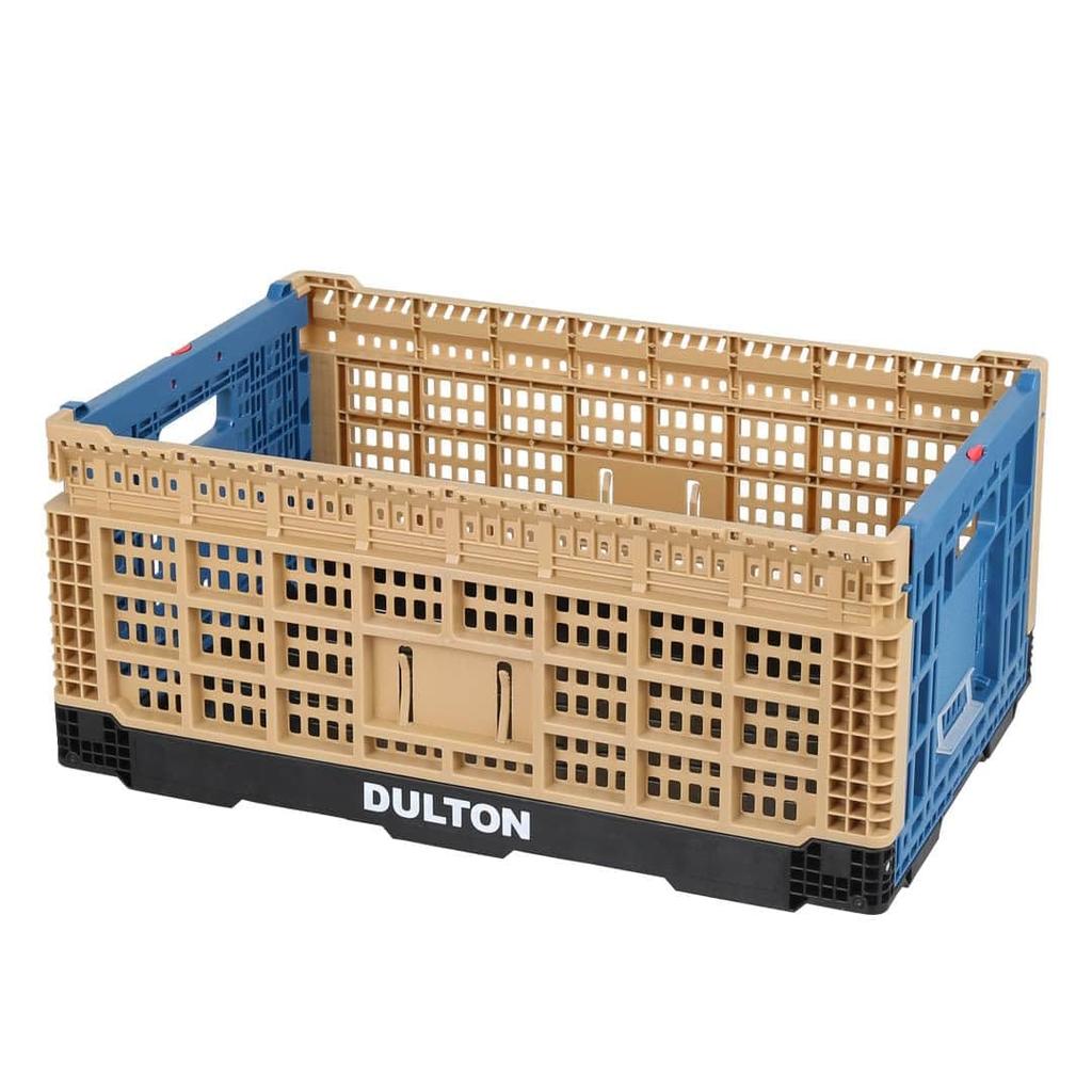 Dulton Folding Mesh Storage 48L CAR Foldable Storage Height 26cm Width 60cm Depth 40cm Coyote/Blue "FOR LIFE" V21-0347CO/BL