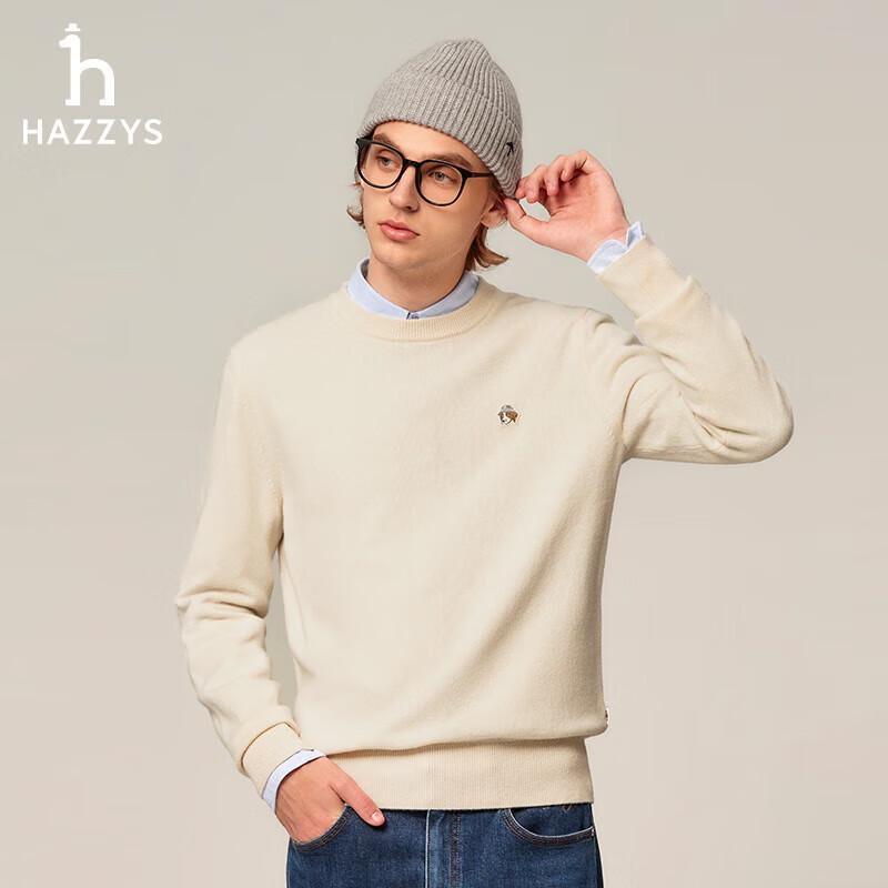 Мужской шерстяной свитер Hazzys с нашивкой в виде щенка L