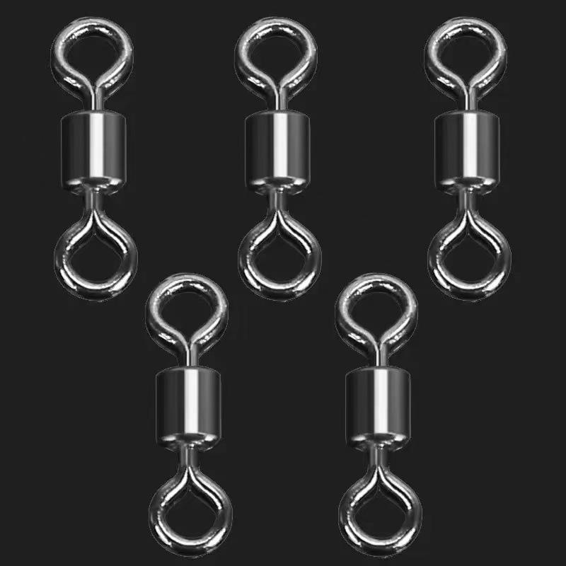 American Swivel Fishing Lure Connector: Strong 8-Shaped Ring for Quick Pull in Competitions No. 8 Swivel
