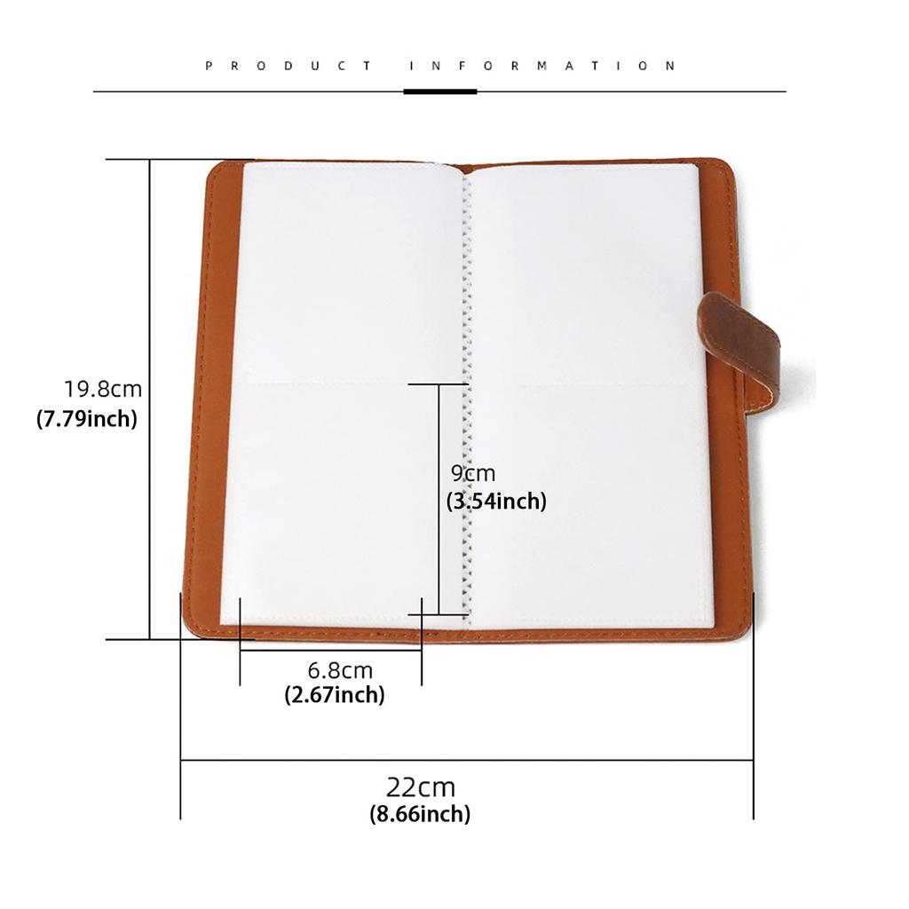 Darkhorse Pocket Photo Binder Album, Holds 80 Sheets, for Instax Square Film SQ20, SQ10, SQ1, SQ6, and SP-3 Cameras - Glacier Blue