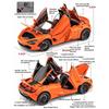1:24 Senna 720S Sports Car Toy Model Alloy Diecast Light Music Miniature Supercar Doors Opened Models Kids Collection Gift
