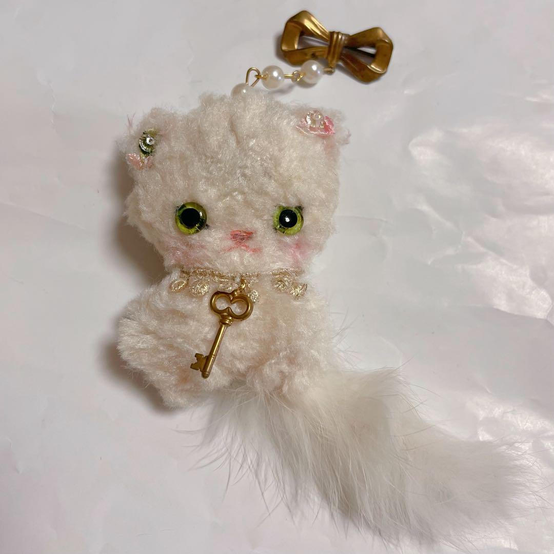 

[USED] Sugar eriko Artist Cat Plush Toy Teddy Bear Handmade