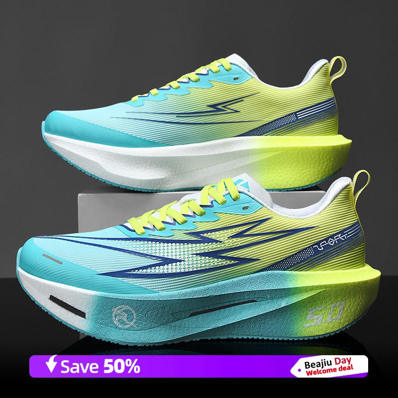 

Running Shoes Men Carbon Plate Speciality Marathon Sports Breathable Lightweight Women s Comfortable Nonskid Leisure Sneakers 44 чёрный