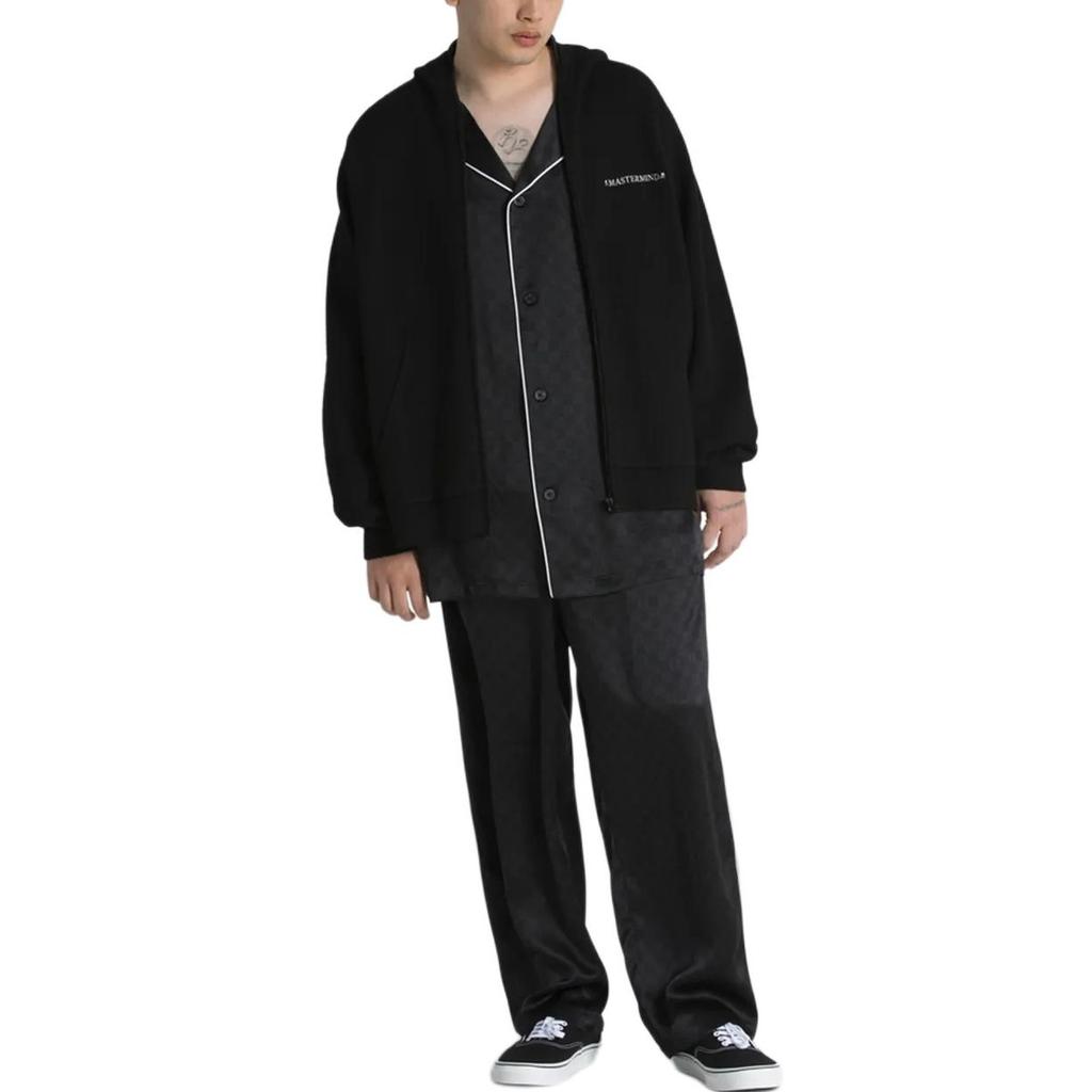 Vans X Mastermind World Zip Pullover Hoodie 'Black' Unisex VN0A7SQQBLK