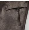 Men's Plus Size Lapel Leather and Fur Jacket - Winter Edition