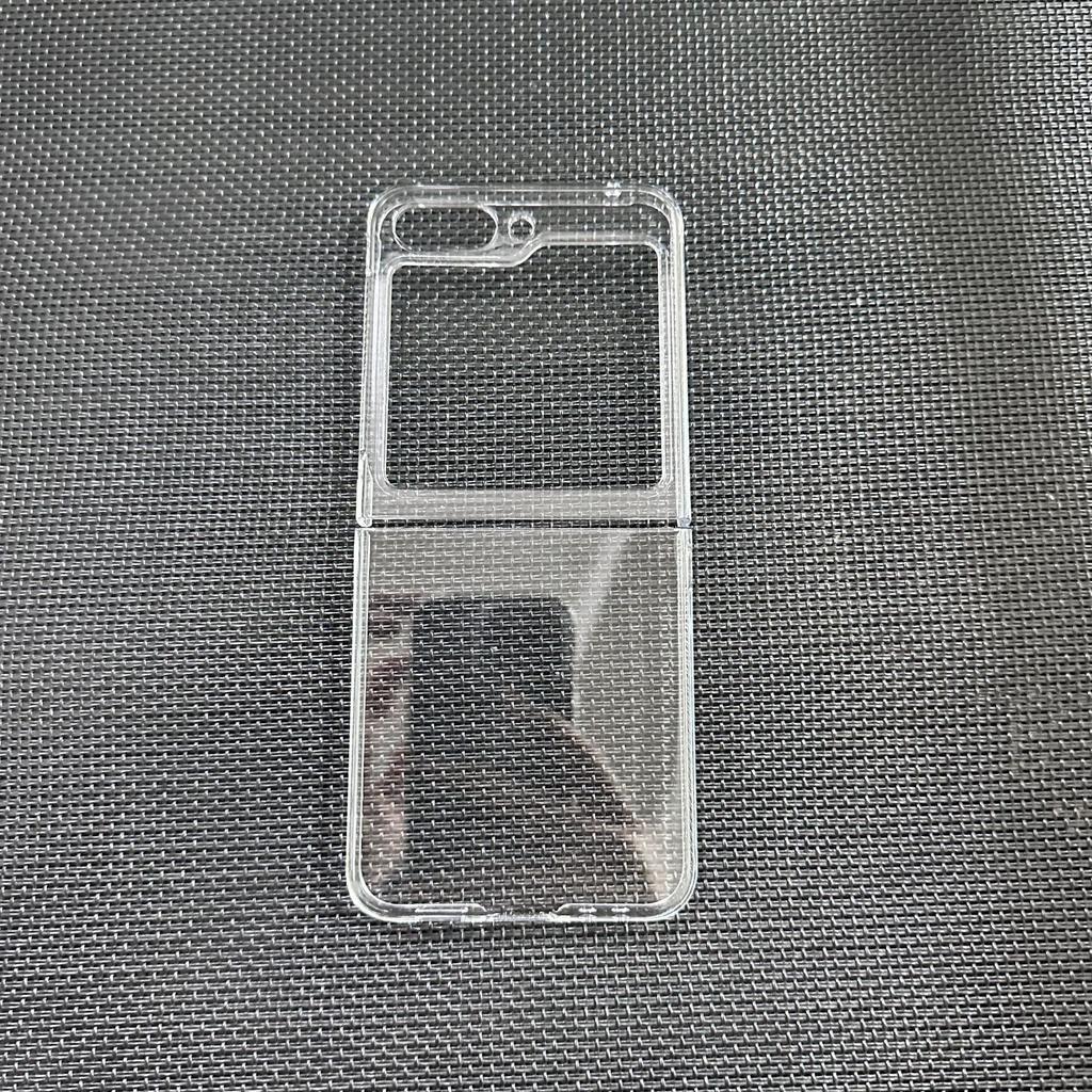 For South Korea for Samsung Vertical Folding Screen Zflip6/5 Mobile Phone Case Transparent Hard Shell PC Material Mobile Phone Protective Case