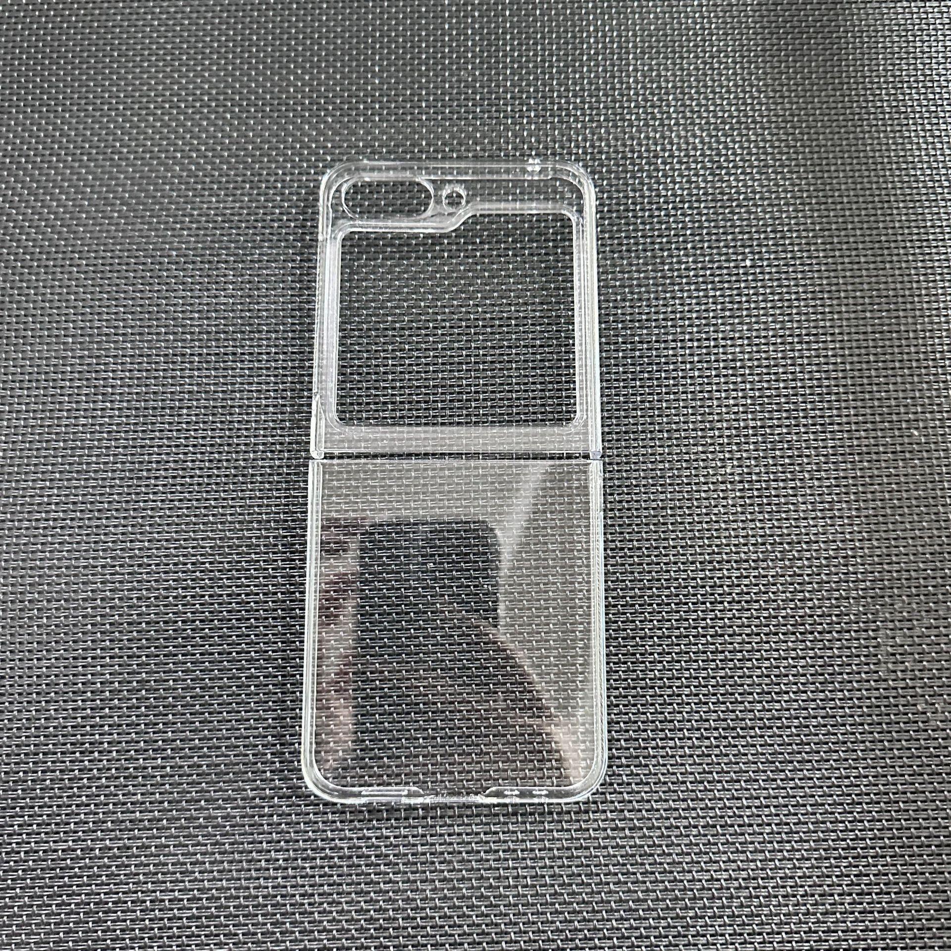 

For South Korea for Samsung Vertical Folding Screen Zflip6/5 Mobile Phone Case Transparent Hard Shell PC Material Mobile Phone Protective Case For Samsung folding zflip3