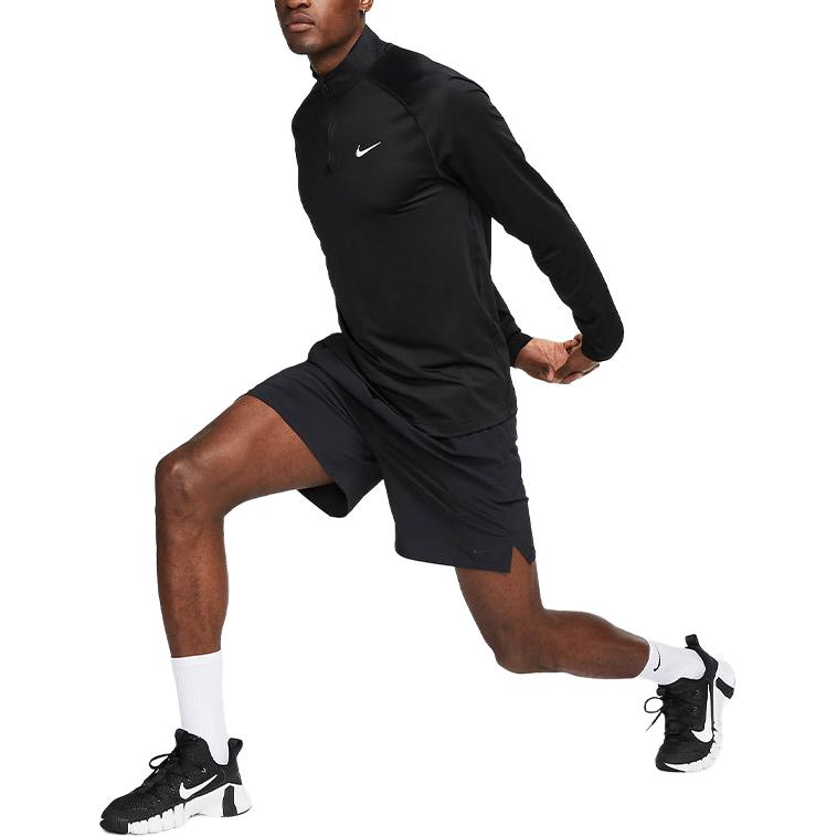 Nike Ready Dri-FIT Solid Quick-Dry Long Sleeve T-Shirt Men tops Black DV9811-010