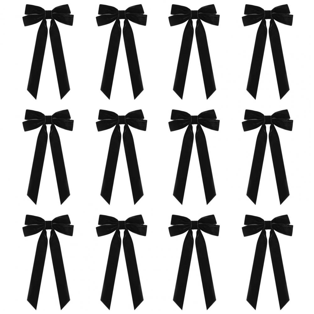 Christmas Ribbon Decoration Rustic Vintage Christmas Velvet Bows for Diy Crafts Tree Decoration Set for Thanksgiving