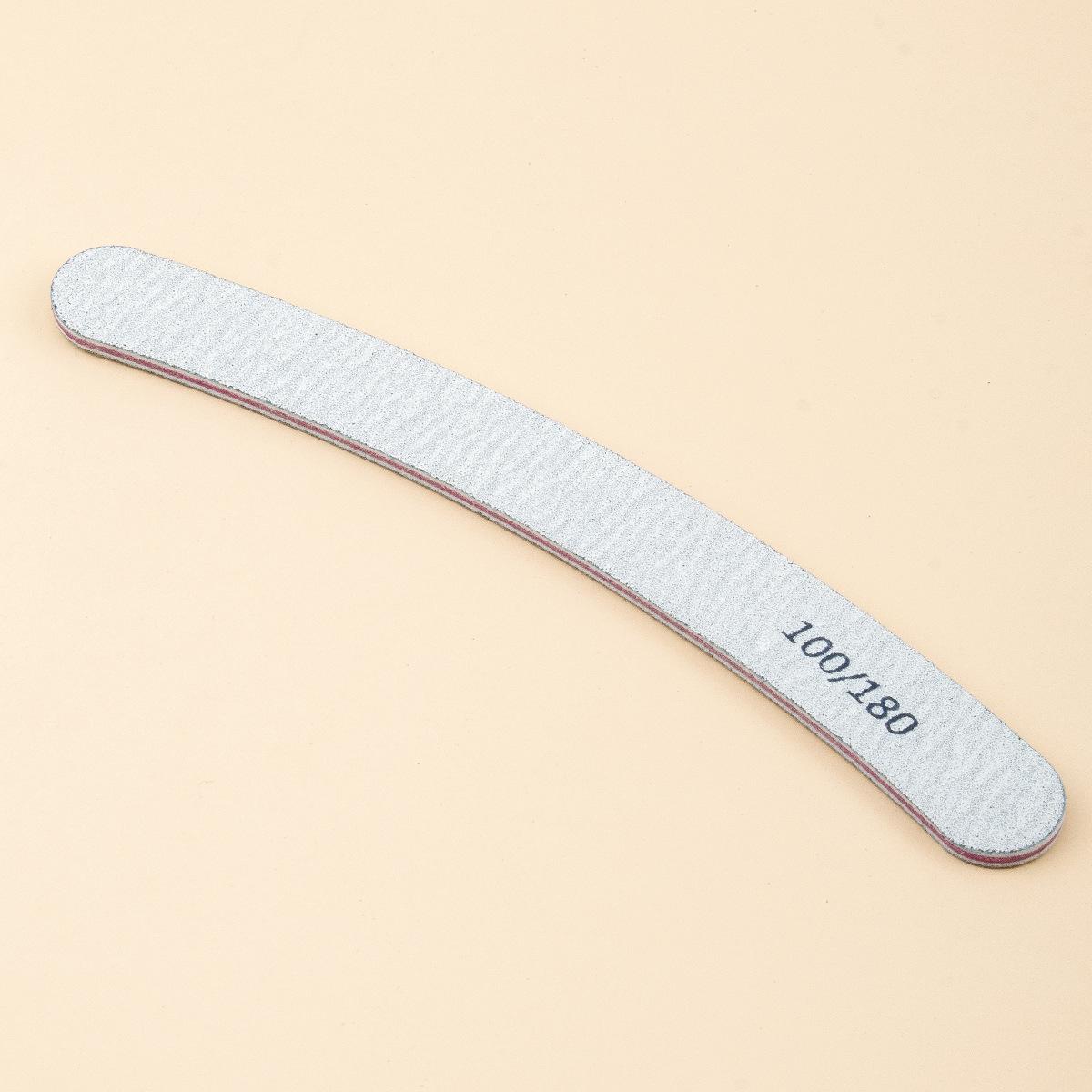 

Профессиональная пилка для ногтей 100-180 грит серого и белого цвета для маникюра