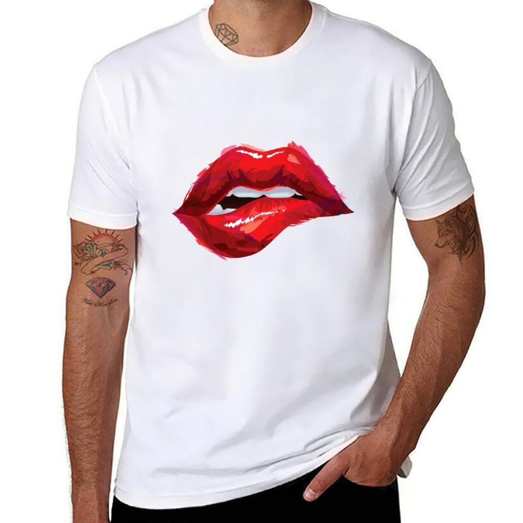 Lip Bite Tshirt T Shirts For Unisex Cotton Tshirt