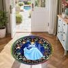 Cinderella's Round Carpet Suitable for Balcony Outdoor Entryway Playrooms Anti-slip Round Rug Office home decor Wedding Party Gift