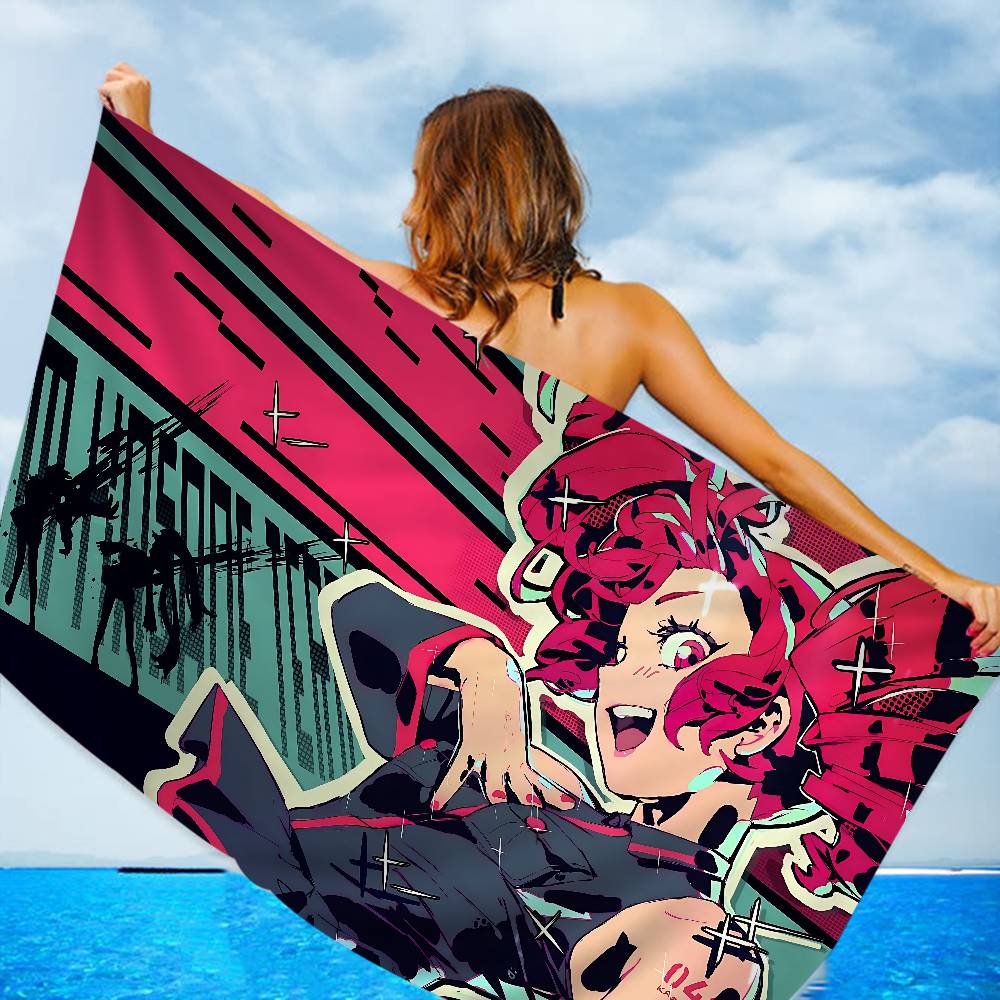 Singer Kasane Teto Microfiber Blanket Quick Drying Beach Towels Oversized Printing Super Absorbent Pool Towel Blanket