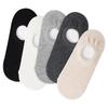 5 Pairs of Spring and Summer Thin Mesh Invisible Socks Women's Non-slip Non-drop Heel Bone-less Sweat Breathable Shallow Boat Socks