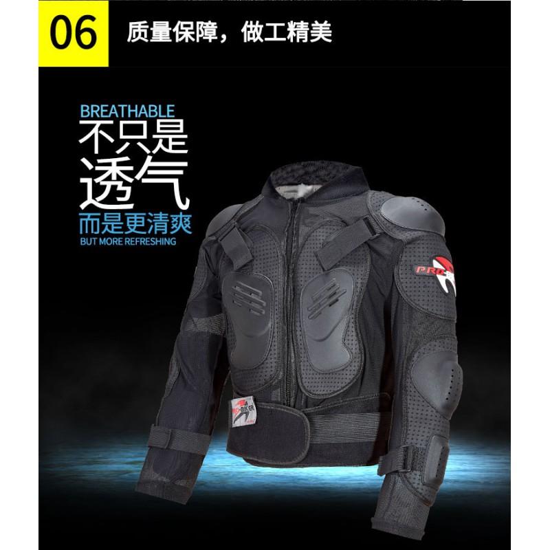 Chaqueta de Armadura para Montar en Motocicleta Con Protección para Codo, Hombro y Cintura Transpirable Equipo para Motociclista Adulto