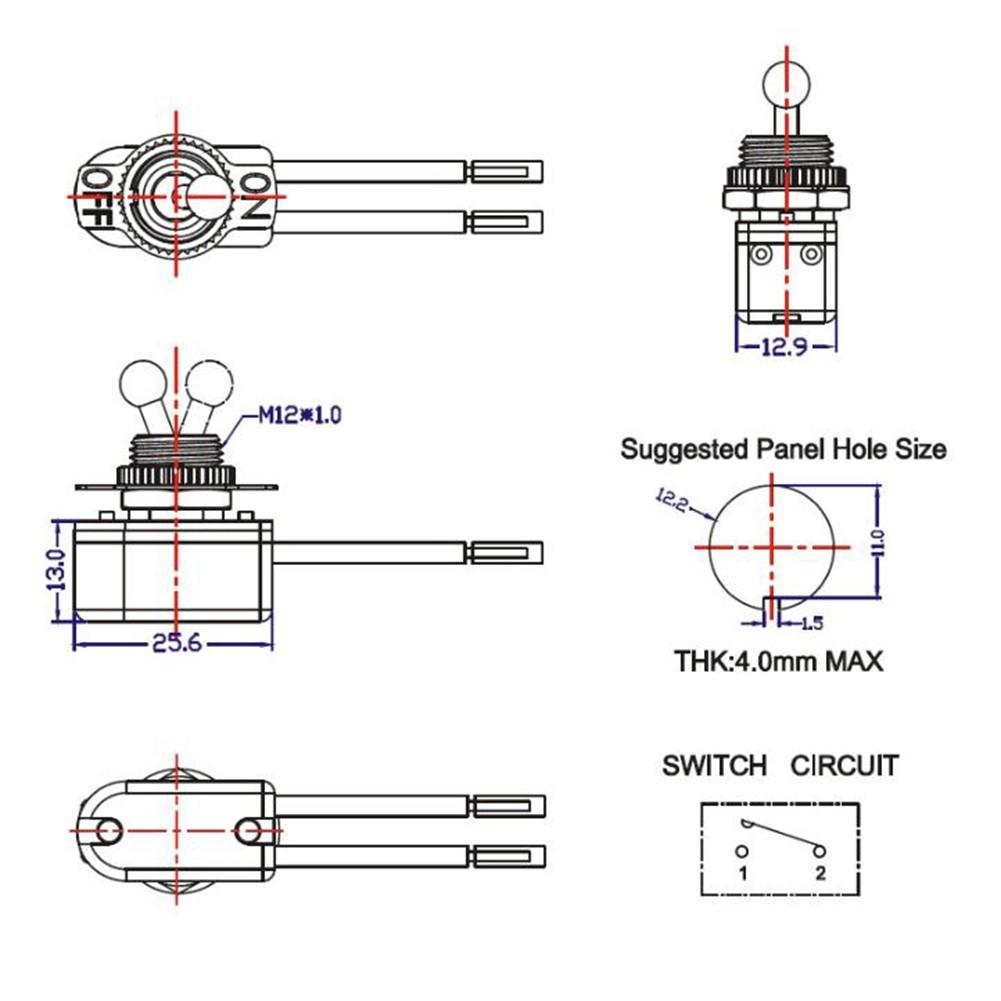 Toggle Switch Prewired Standard Rocker Switch Series