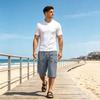 Men's Casual Cargo Shorts Lightweight Breathable Knee Length Summer Shorts with Multiple Pockets for Outdoor Activities and Everyday Wear