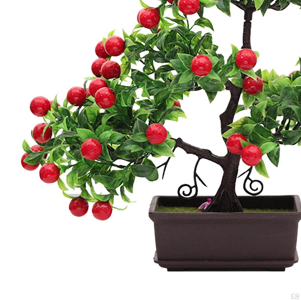 Artificial Fruit Tree Bonsai Pot Plants Ornament Realistic PP Material Table Centerpiece for