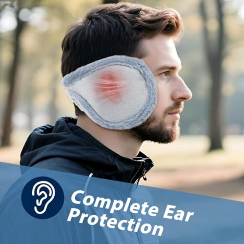 Warm earmuffs, unisex soft earmuffs, cold-resistant fleece cover, adjustable, suitable for outdoor hiking activities