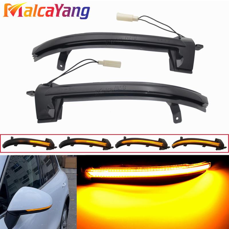 LED Dynamic Blinker Turn Signal Light For VW Volkswagen Touareg II MK2 7P 2010-2018 Flowing Flashing Car Side Mirror Indicator