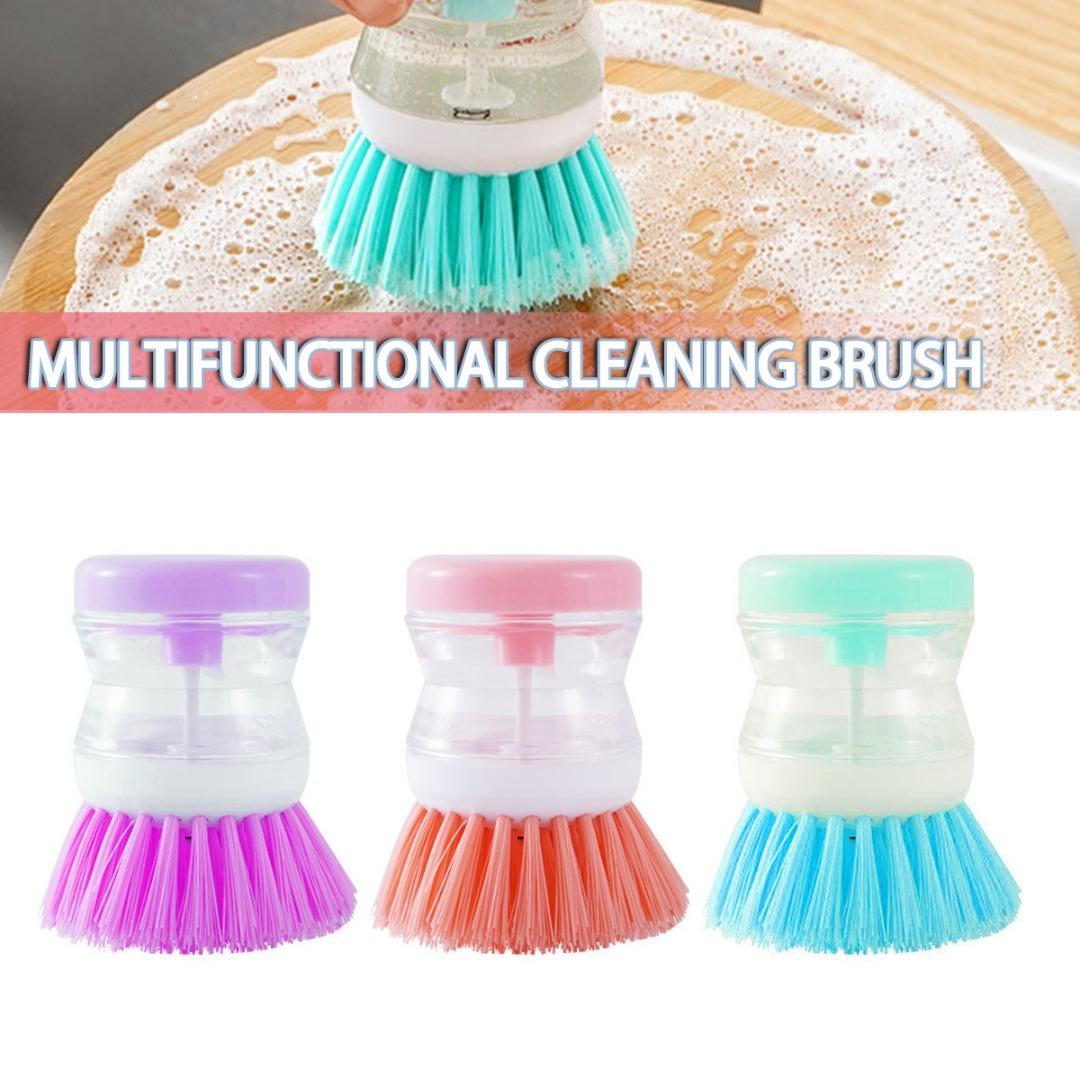 

Щетка для посуды PDTO с дозатором жидкого мыла для мытья посуды, кастрюли, кухонной раковины