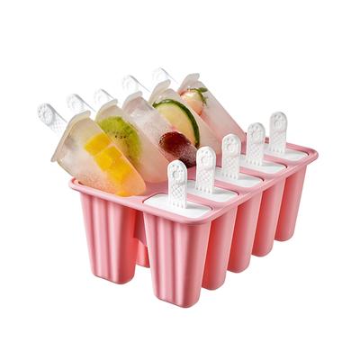 Popsicle s 10 piezas Bandeja de hielo de silicona Reutilizable Máquina para hacer hielo fácil