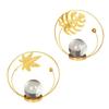 Fine Craftsmanship Leaf Ball Ornaments Non-slip Rust-proof Crystal Ball Table Decoration Vivid Details Artwork