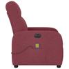 Vidaxl Reclining Massage Chair, Electric, Wine Red, Fabric