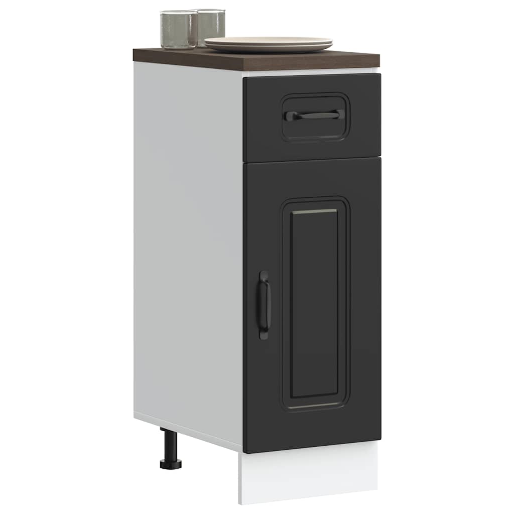 Kitchen Base Cabinet Kalmar Black Wood Based Panel