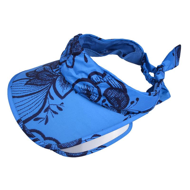 K164 Women's Baseball Beach Sun Hat Panama Sunshade Sun Protection Print Summer Big Brim Stretchable Baffle Cap