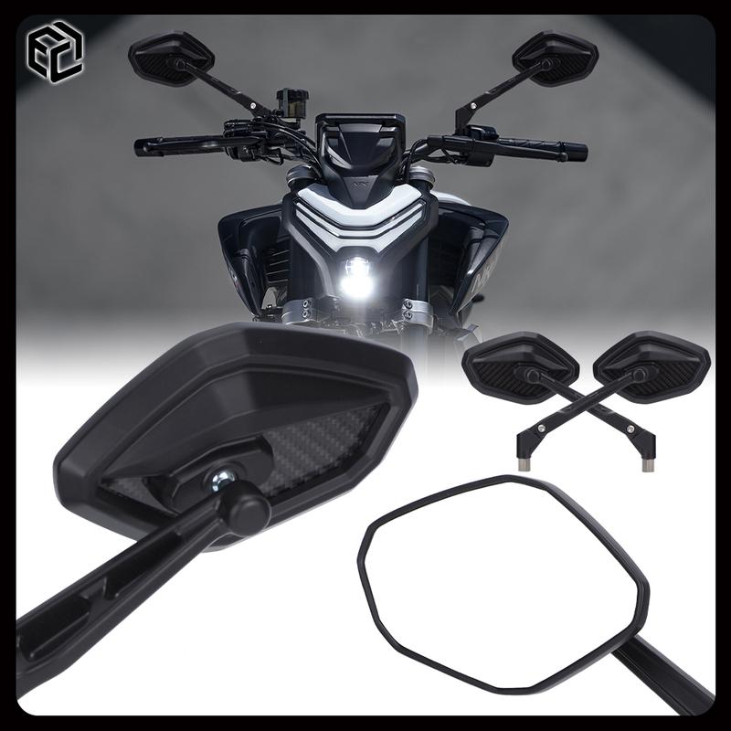For 400NK Motorcycle Rearview Mirror Carbon Fiber Side for CFMOTO 650NK / 300NK / 125NK Espejos Motorcycle Accessories