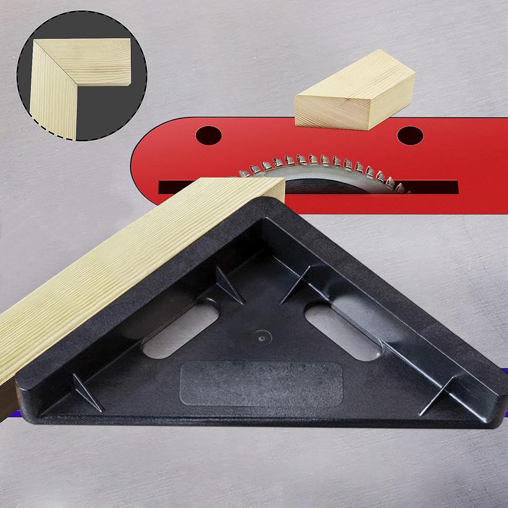 45 Degree Miter Sled 45 Degree Miter Cut Miter Groove Miter Woodworking Table Saw Auxiliary Tool Miter Table Saw Positioner