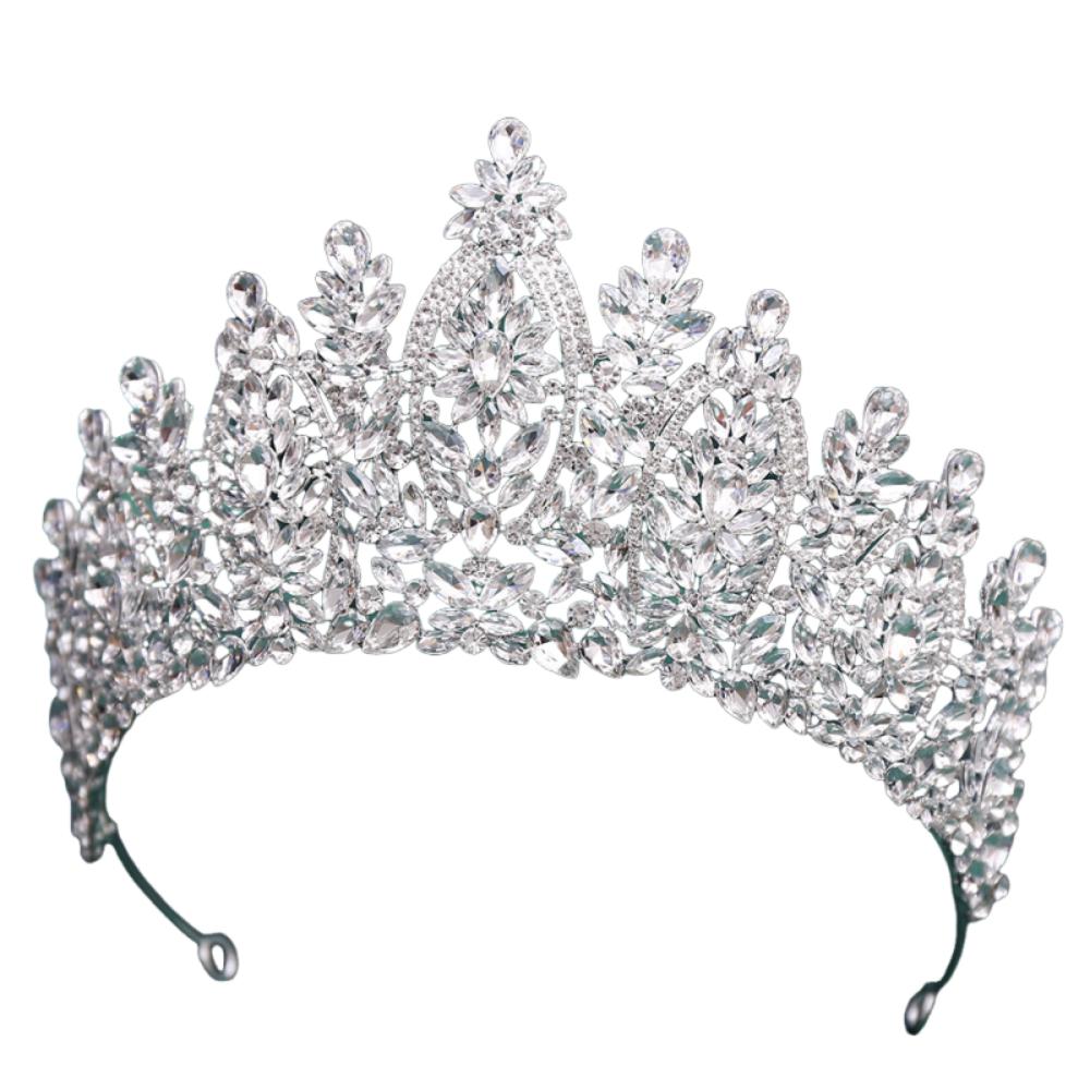 Luxury Bridal Tiara Multi Color Pageant Crown Headwear Baroque Crystal Wedding Crown  Women Party
