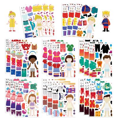 8 Children's Dressing Stickers Can Be Waterproof Diary Hand Stickers Gu Card Stickers DIY Decorative Stickers Ins Stickers