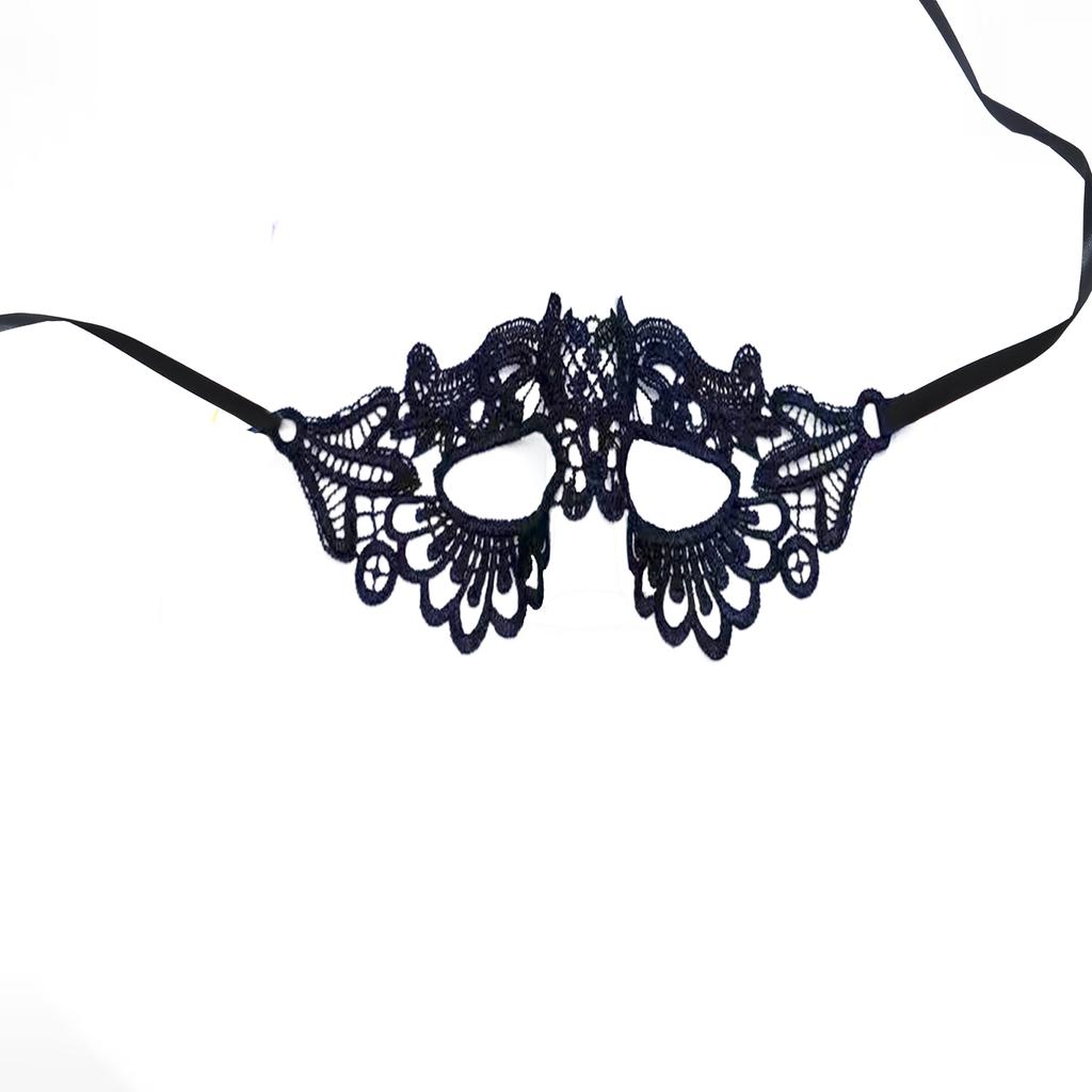 1pc Black Lace Eye Mask Halloween Masquerade Accessories Mask Half-face Mask For Women Makeup Party