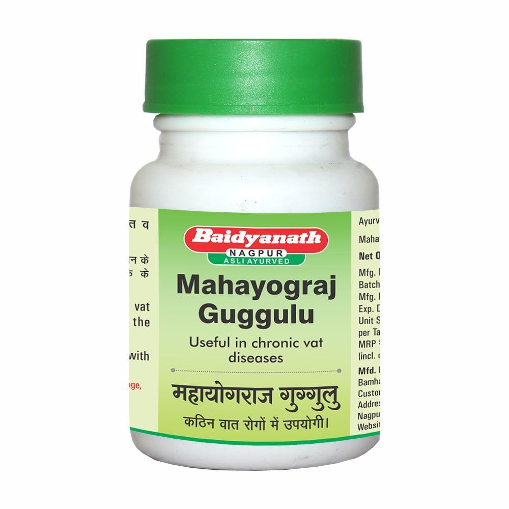 Baidyanath Asli Ayurved Mahayograj Guggulu 100 Tablets Classical Herbal Formula for Joint Comfort
