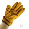 ZISIZ Outdoor Camping Wood Stove Heat Resistant Leather Gloves - Short